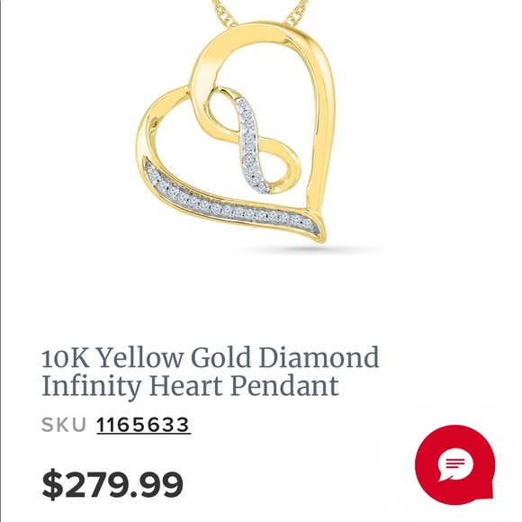 10k Yellow Gold Diamond Necklace - Picture 5 of 6